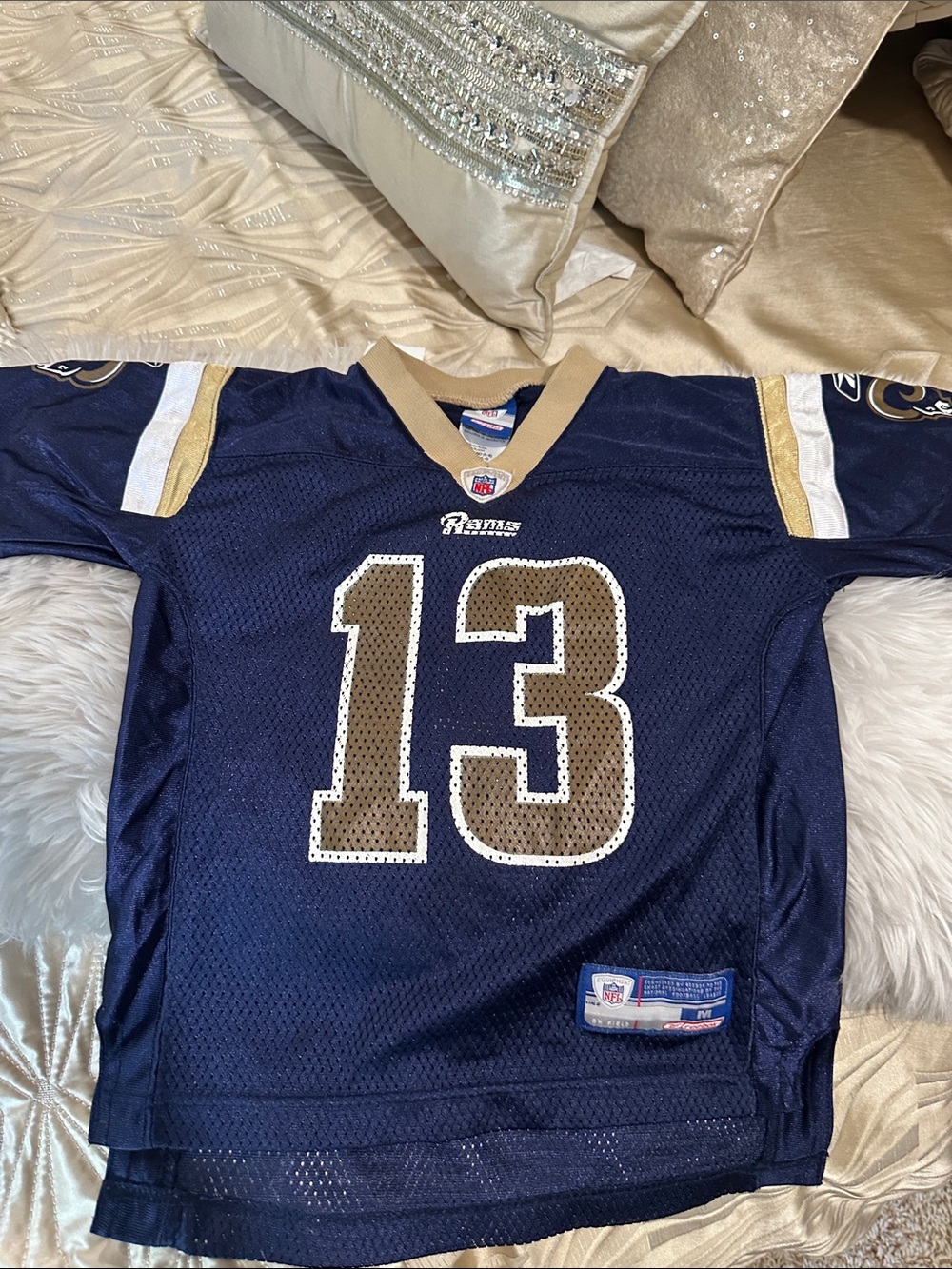 Reebok Navy and Gold NFL Jersey #13